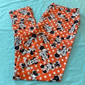 Orange/white Disney Minnie Mouse Leggings
